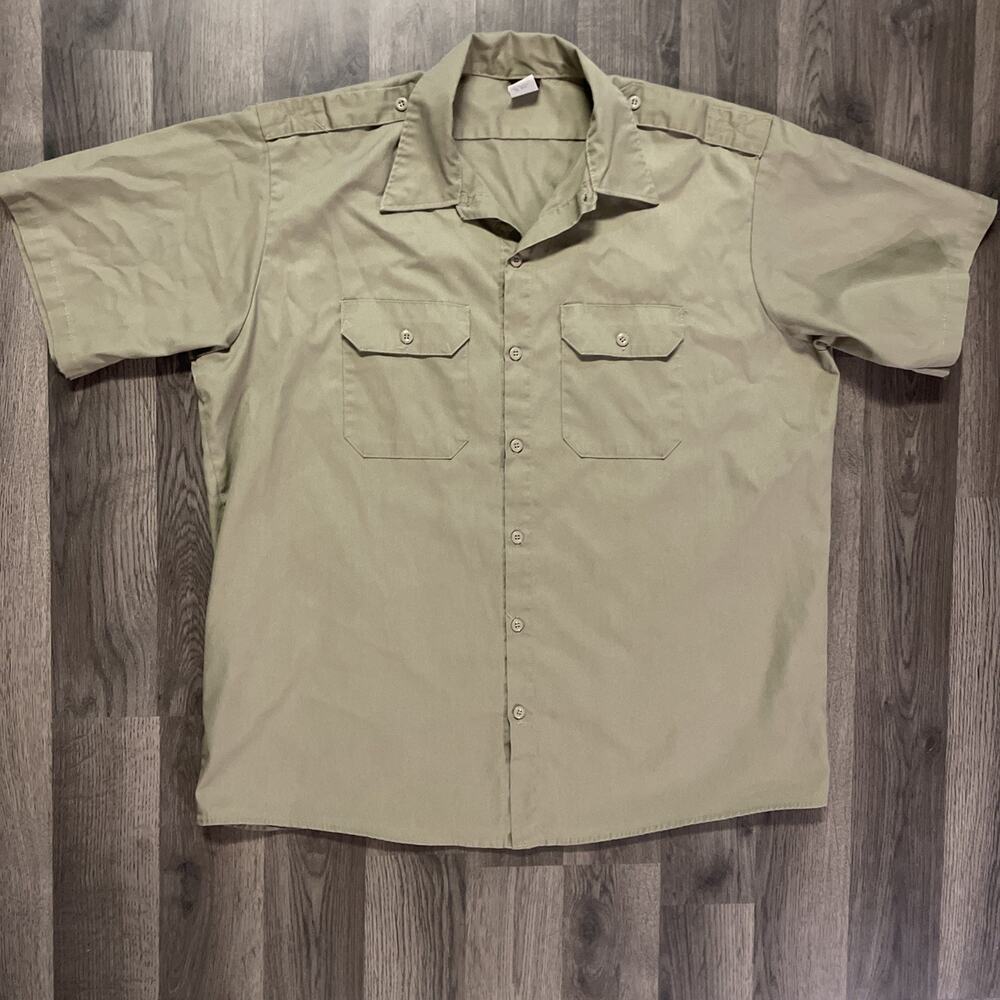 Vintage 70s Big Ben by Wrangler Work Shirt XL Single Stitch Made in USA